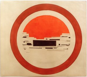 Entwurf einer suprematistischen Bemalung für Porzellan
