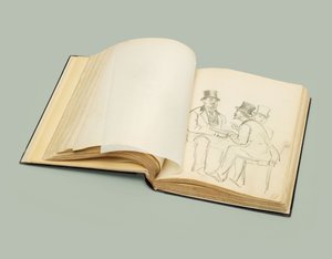 Ilya Repins Pariser Skizzenbuch mit 120 Zeichnungen, datiert 1872-1875, ca. 1872-1875