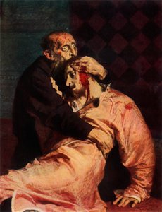 Iwan der Schreckliche und sein Sohn Iwan am 16. November 1581 von Ilya Efimovich Repin