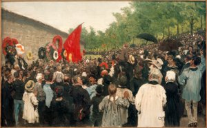 Jährliche Kundgebung bei der Mauer der Kommunarden von Ilya Efimovich Repin