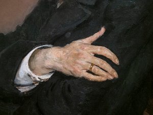 Porträt von Pavel Mikhailovich Tretyakov (Detail)