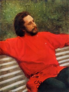 Porträt des Dichters Leonid Nikolajewitsch Andrejew