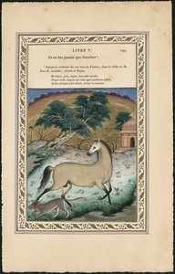 Das Pferd und der Wolf, 1837-1839 von Imam Bakhsh Lahori