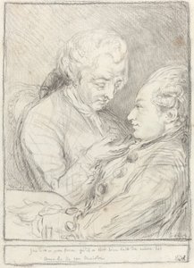 Porträt des Künstlers mit seinem jüngeren Bruder, Augustin Saint-Aubin von Imitator of Gabriel Jacques de Saint Aubin