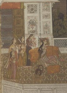 Porträt einer Prinzessin, die Musik genießt, Krishnagar, Westbengalen