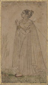 Eine Prinzessin verehrt die Sonne, ca. 1600 von Indian School
