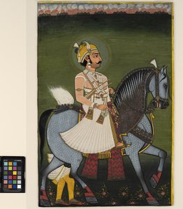 Ein Thakur von Jhilai zu Pferd