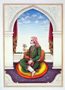 Dewan Sawan Mal (Multanwala), aus Das Königreich Punjab, seine Herrscher und Häuptlinge, Band II, ein Band mit 30 Aquarellstudien eines unbekannten indischen Künstlers, ca. 1840 von Indian School