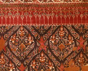 Stoff aus der Ayutthaya-Periode mit thailändischen Designs