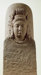 Figur von Ekamukha Siva-Linga aus dem Tempel in Khoh von Indian School