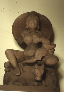 Figur von Parvati mit ihrem Kind, Skanda, Sagar von Indian School