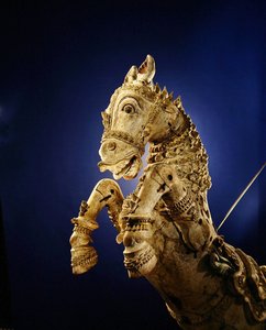 Pferd, aus Ritualtempelwagen von Indian School