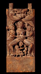 Indische Kunst: Darstellung von Mahamai, Muttergöttin, bei der Geburt