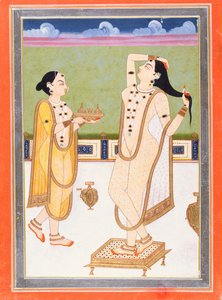 Indische Dame bei ihrer Toilette von Indian School