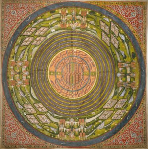 Jain-Diagramm des Universums (Jambudvipa) von Indian School