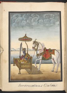 Kalki, zehnte Inkarnation von Vishnu von Indian School