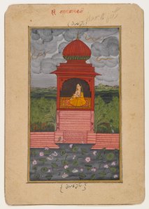 Kamodani Ragini, Seite aus einer verstreuten Ragamala Serie, ca. 1800 von Indian School