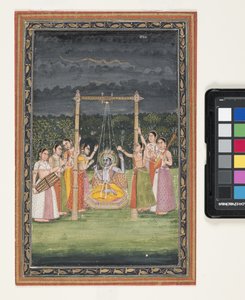 Krishna Rendezvous mit Gopis von Indian School