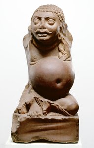 Kubera, Hindu-Gott des Reichtums, Ramnagar-Kultur, aus Ahichatra, Uttar Pradesh, 200 n. Chr.