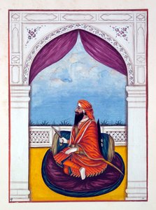 Maharaja Dyan Singh, aus Das Königreich Punjab, seine Herrscher und Häuptlinge, Band I, ein Band mit 27 Aquarellstudien eines unbekannten indischen Künstlers, ca. 1840 von Indian School