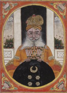 Maharaja Sardar Singh, Herrscher von Bikaner, 1851-71 von Indian School