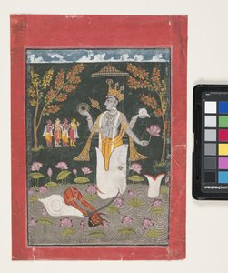 Matsya-Avatar von Vishnu: Die Tötung von Sankh Asura von Indian School