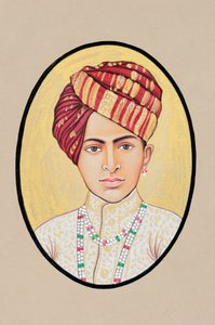 Miniaturmalerei von Maharaja Jai Singh Alwar