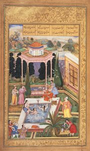 Badende Jungfrauen, aus Nizamis Khamsa von Indian School