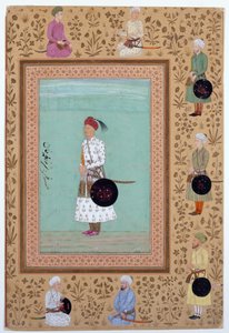 Porträt des Höflings Khosrow, Sohn von Nasr Muhammad Khan von Indian School