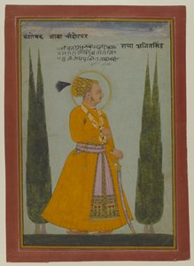 Posthumes Porträt von Maharaja Ajit Singh von Marwar, 1762