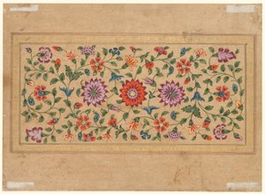Scrollende Blumenranken, 1755 von Indian School