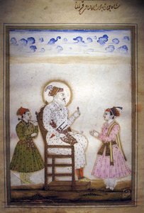 Shah Jahan mit Begleitern