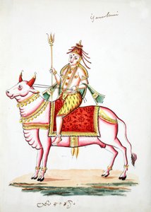 Shiva auf dem Stier Nandi von Indian School
