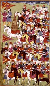 Geschichte des Propheten Muhammad, Hamla-i-Haydari, von Mirza Muhammad Rafi Bazil, 1808 (Tinte & Farben auf Papier) von Indian School