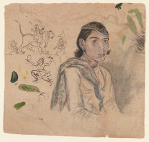 Studie eines Jugendlichen, ca. 1800 von Indian School