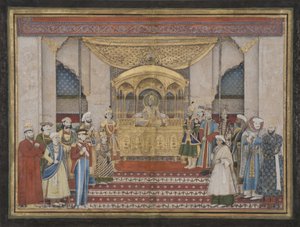 Der Mogulkaiser Bahadur Shah II im Darbar von Indian School