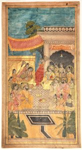 Die Hochzeit von Tana Shah in der Jalwa-Zeremonie, 1679 von Indian School