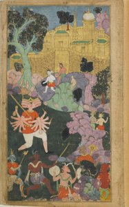 Ravana und seine Truppen beziehen Stellung vor der Stadt von Indian School
