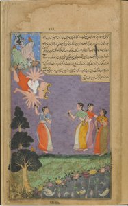 Die Frauen von Svetadvipa werfen Ravana umher von Indian School