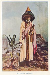 Indische Eingeborene: Wasudev Bettler (farbiges Foto) von Indian photographer