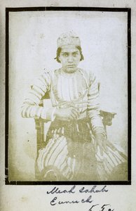 [Porträt von] Meah Sahub, Eunuch, ca. 1856-57 (s/w Foto)