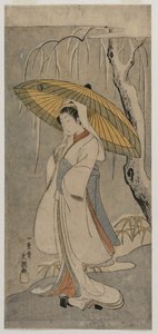 Segawa Kikunojo II als die Reiherjungfrau aus der Serie Ichimura Theater, 1770 von Ippitsusai Bunchō