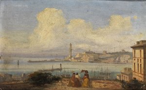Bucht von Genua von Ippolito Caffi