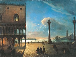 Piazzetta San Marco im Mondlicht, Venedig