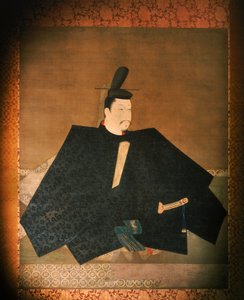Ein Porträt von Shogun Minamoto Yoritomo in einem buddhistischen Tempel, 2005 (Foto) von Ira Block