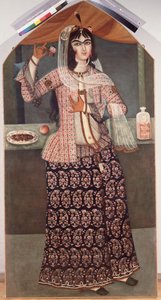 Frau mit einer Rose, frühes 19. Jahrhundert
