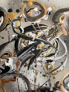 Metallische Goldwirbel
