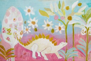 Pastell-Dinosaurier-Garten