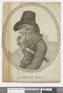 Ein Tiefer (Porträt von George Barrington) von Irish School
