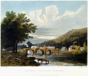 Neue Brücke, Vale of Ovoca, Co. Wicklow, 1835 von Irish School